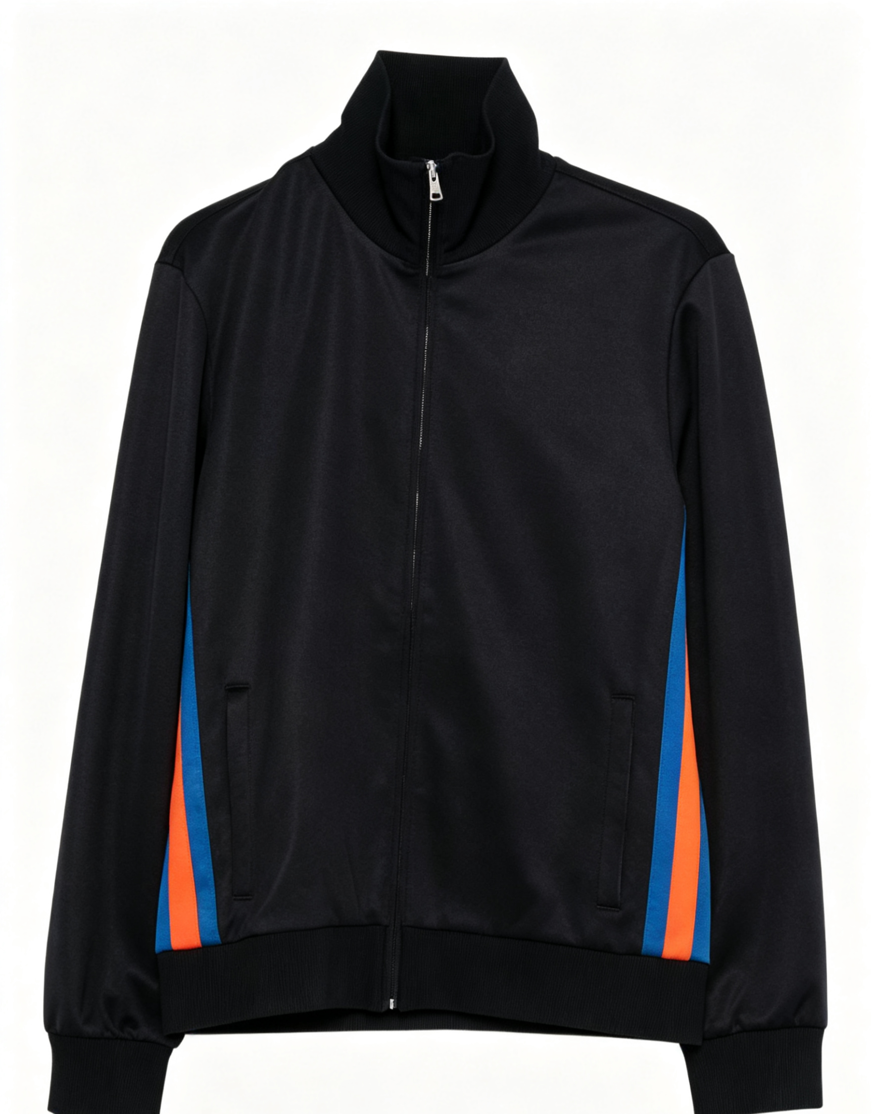 Hdfish OEM custom men track jacket side stripe detail black sport coat private label apparel