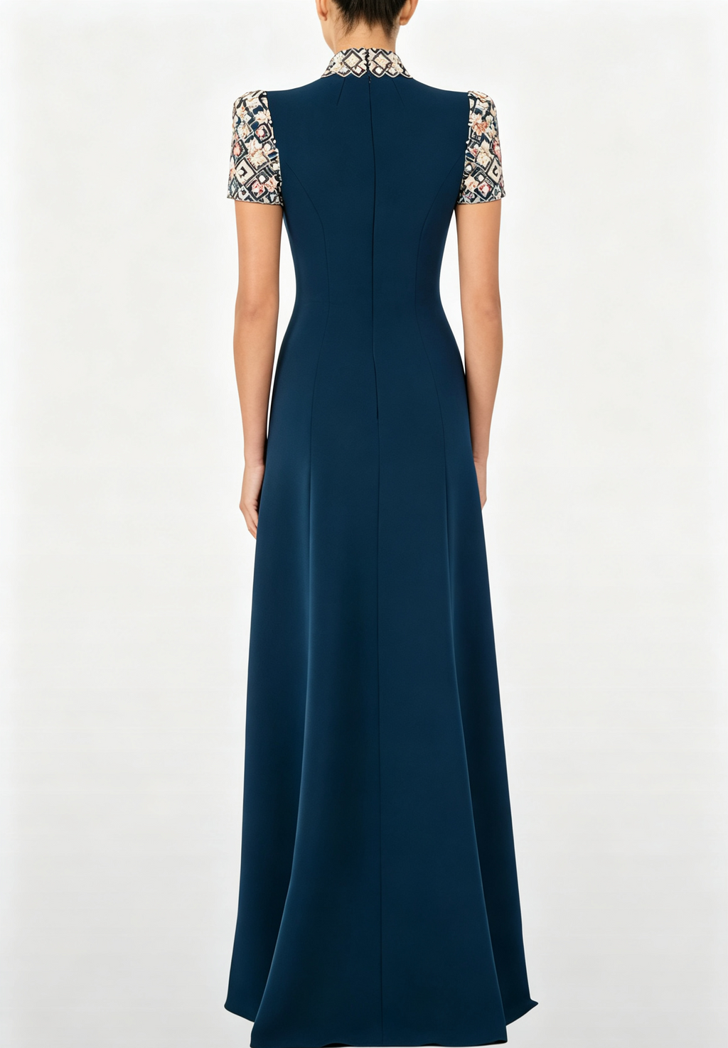 ODM Bespoke Slim Fit Strapless Beaded Wedding Guest Maxi Gown