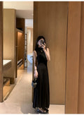 Haideyu OEM ODM High Neck Sleeveless Knit A-Line Women Maxi Dres