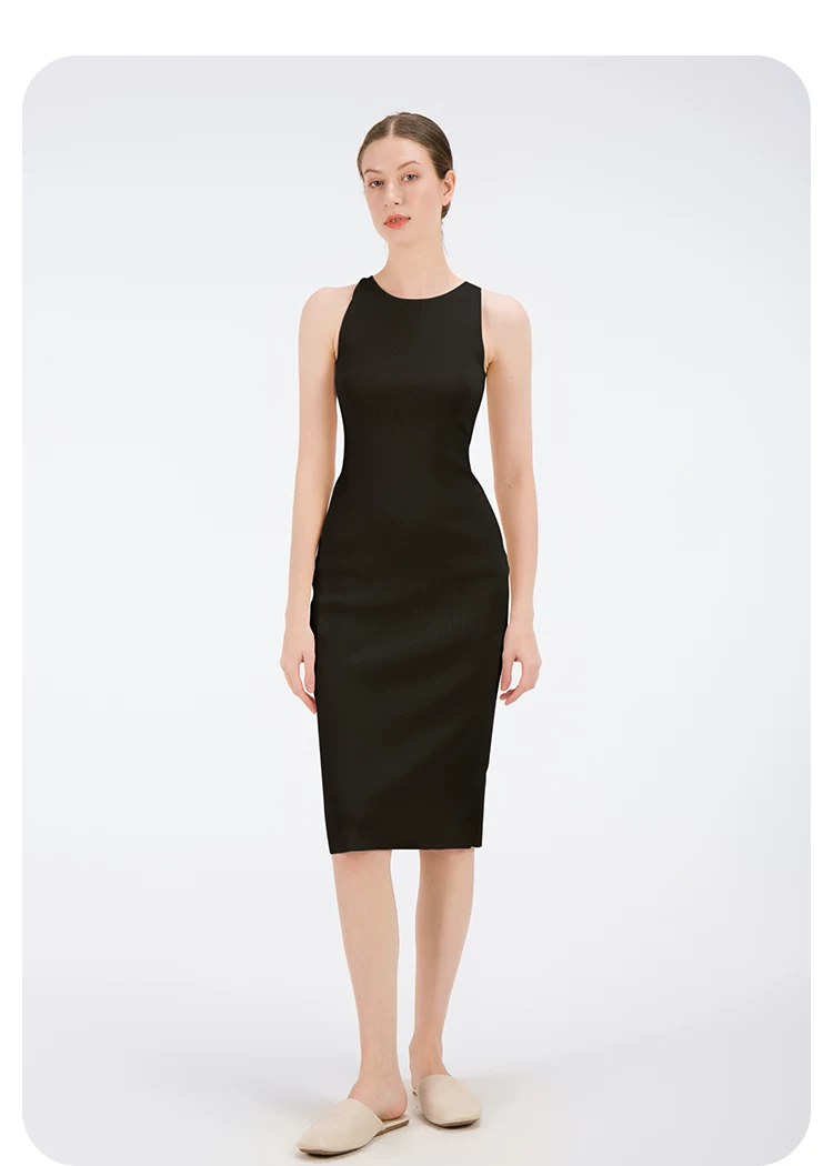 Women Solid Sleeveless Slim Fit Office Party Bodycon Dress ODM Custom